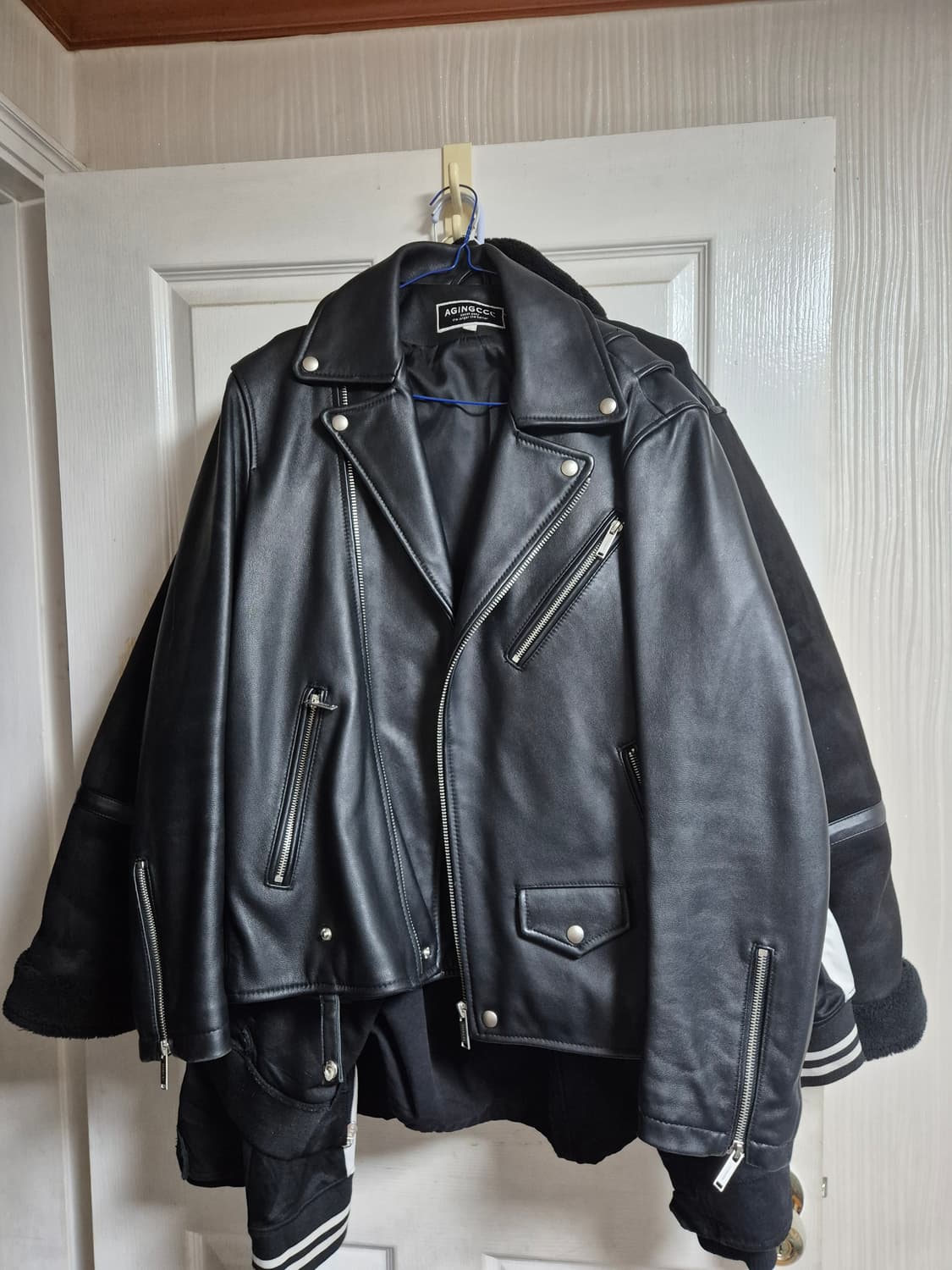 에이징ccc 램스킨 싱글라이더 가죽자켓 상품이미지1