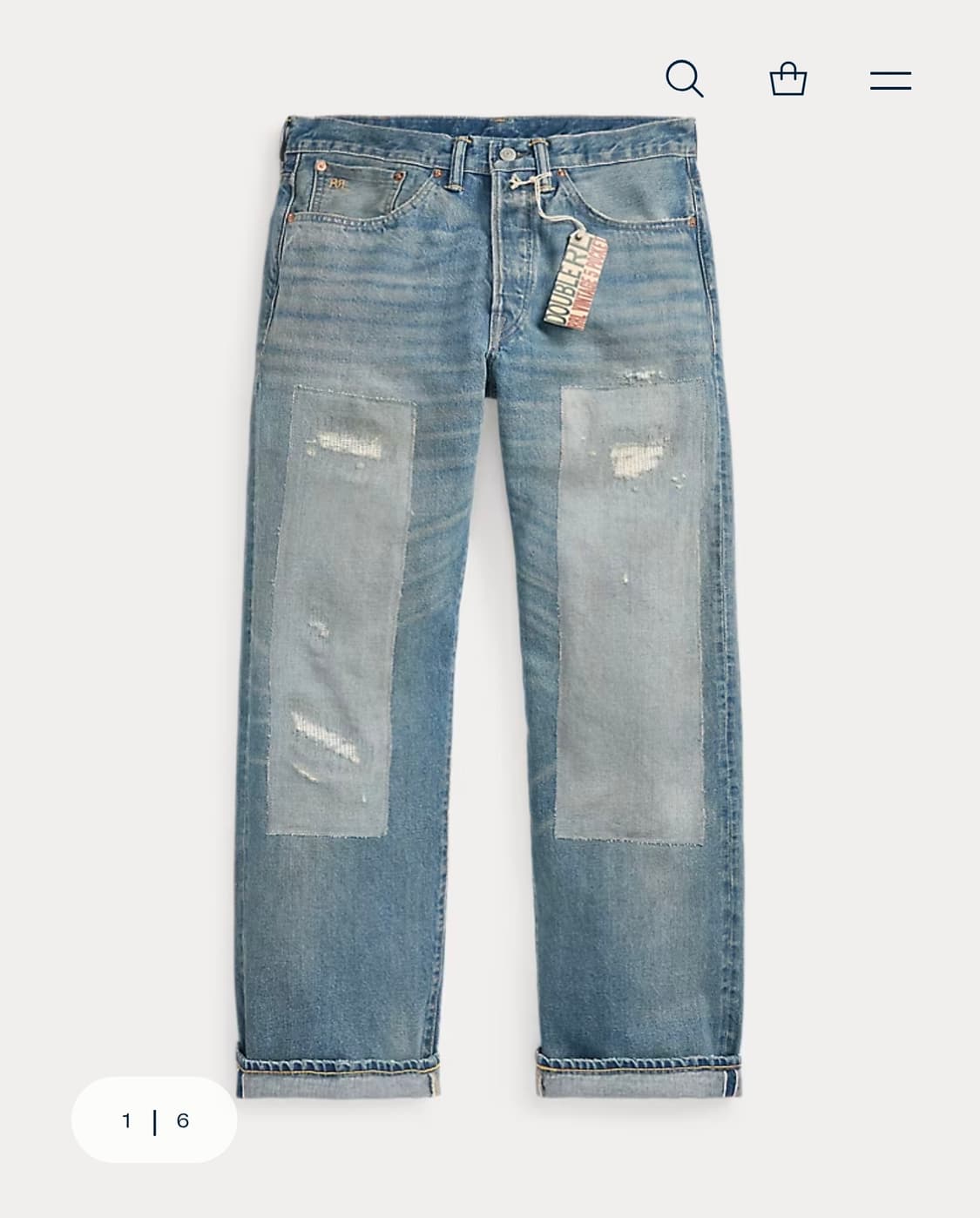 RRL 빈티지 파이브포켓 미드랜드 셀비지 진 상품이미지1