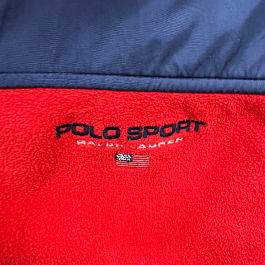 90s 폴로 랄프로렌 스포츠 나일론 자켓 레드 네이비 배색 상품이미지5