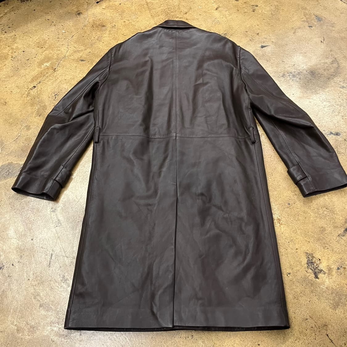 [정품/100] 레노마 브라운 양가죽 롱코트 b17 상품이미지4