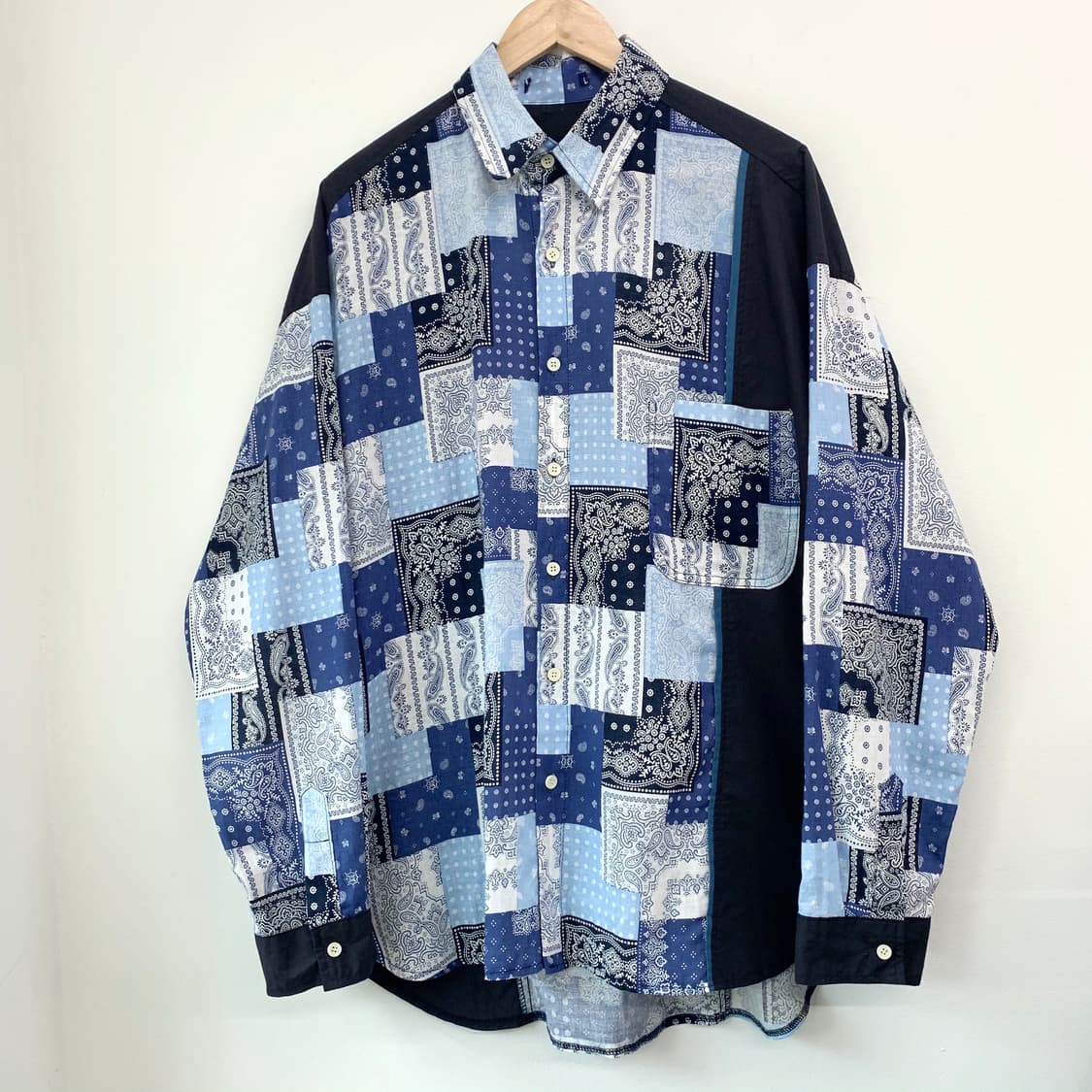 페이즐리 패치 워크 코튼 셔츠 상품이미지4