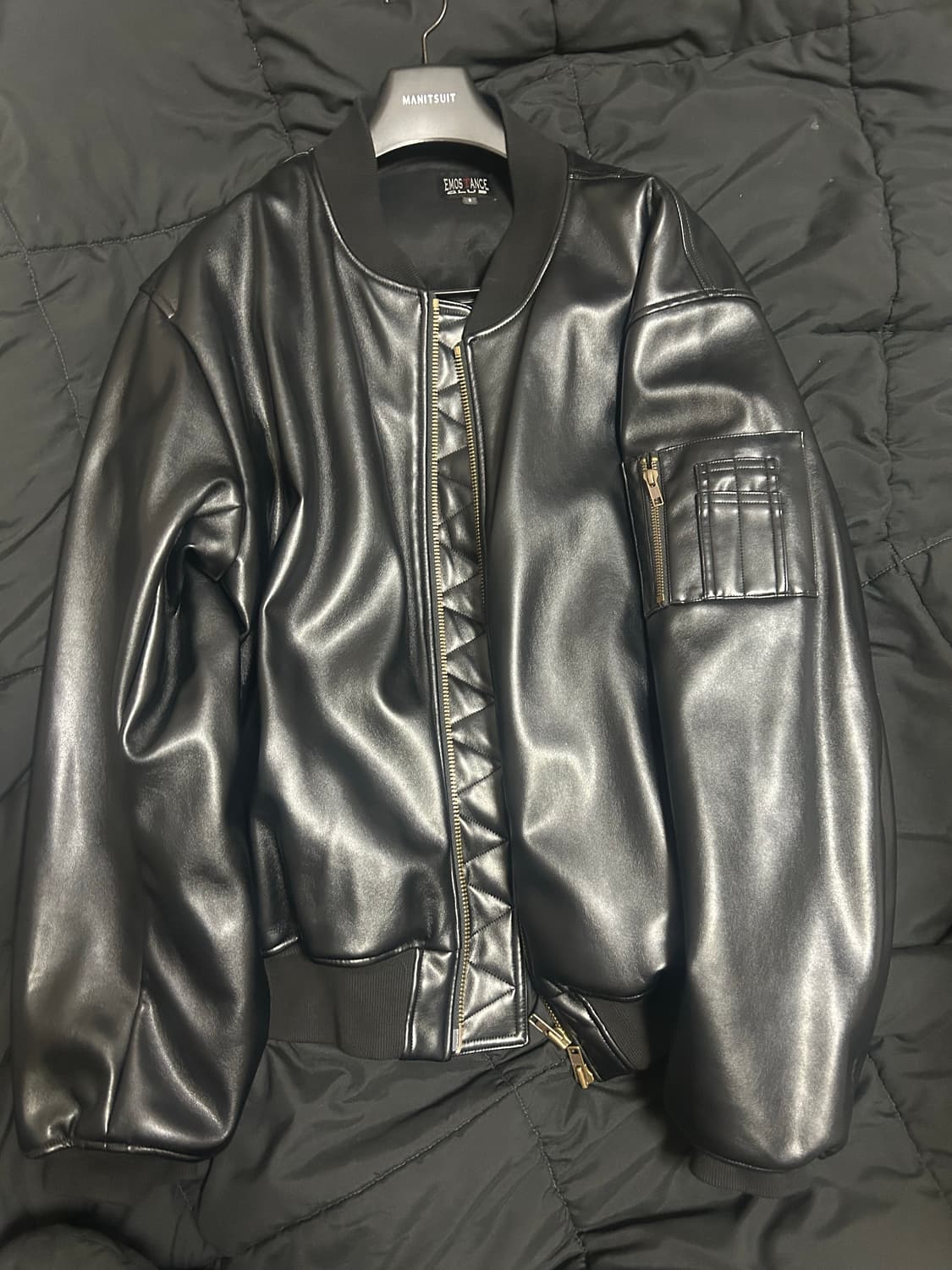 이모스탠스클럽 레더 봄버 2 상품이미지1