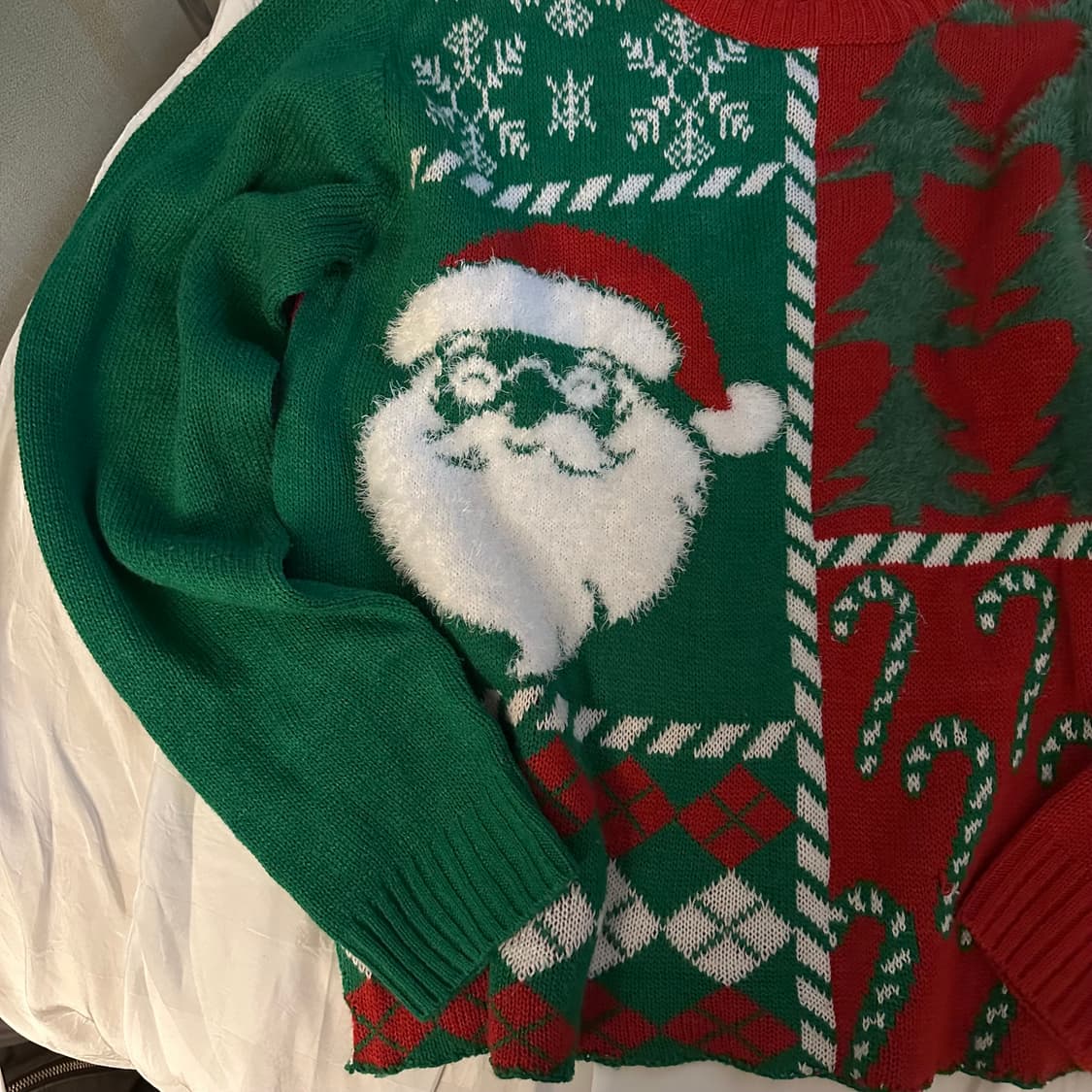 Vintage 모리걸 크리스마스 산타 니트 상품이미지3