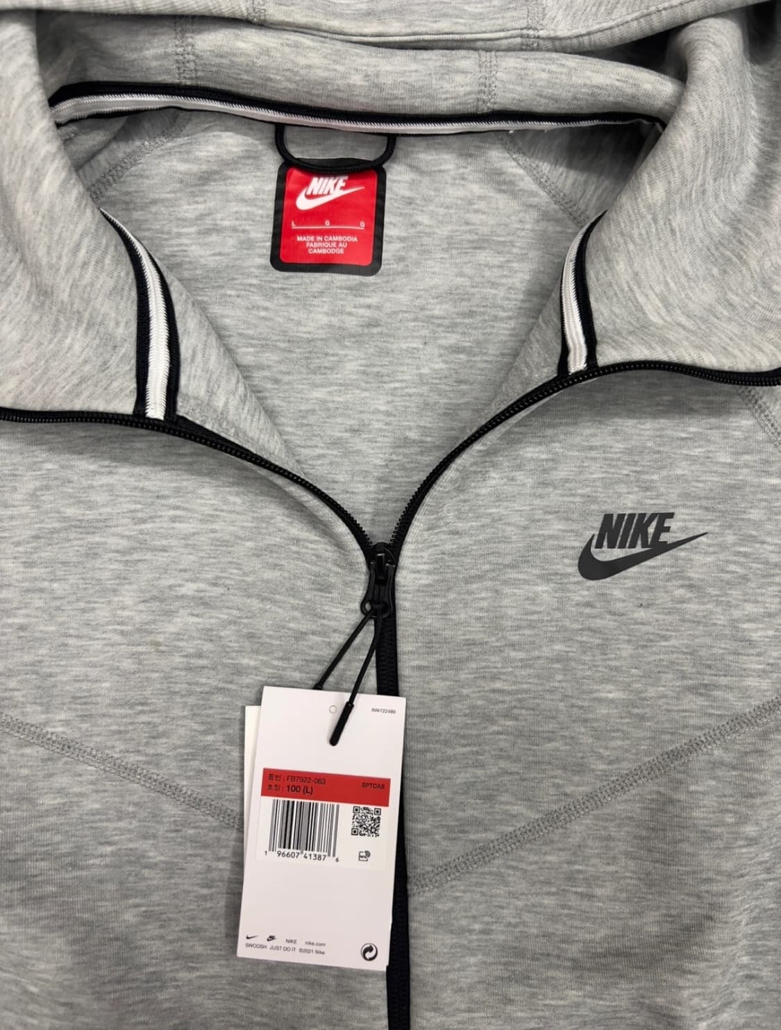 나이키 테크플리스 후드자켓 L 상품이미지3