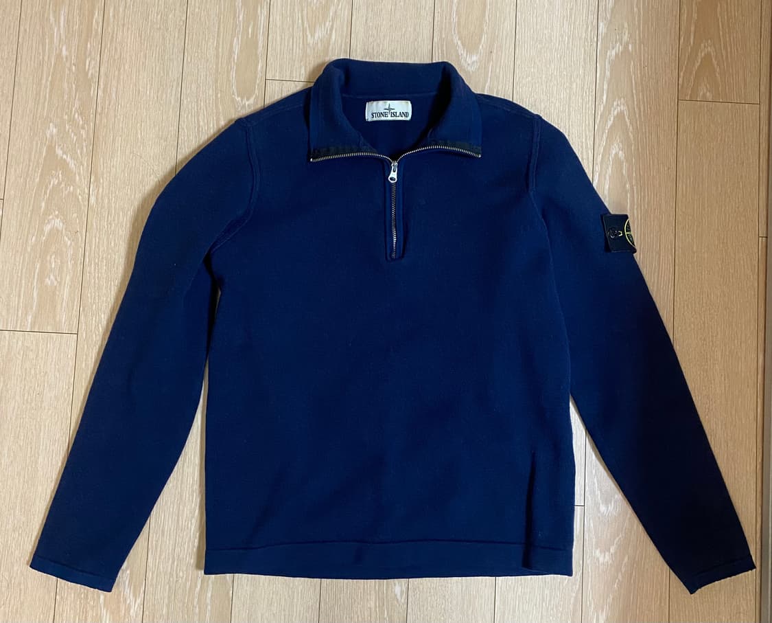 스톤아일랜드 니트 반집업 네이비 상품이미지1