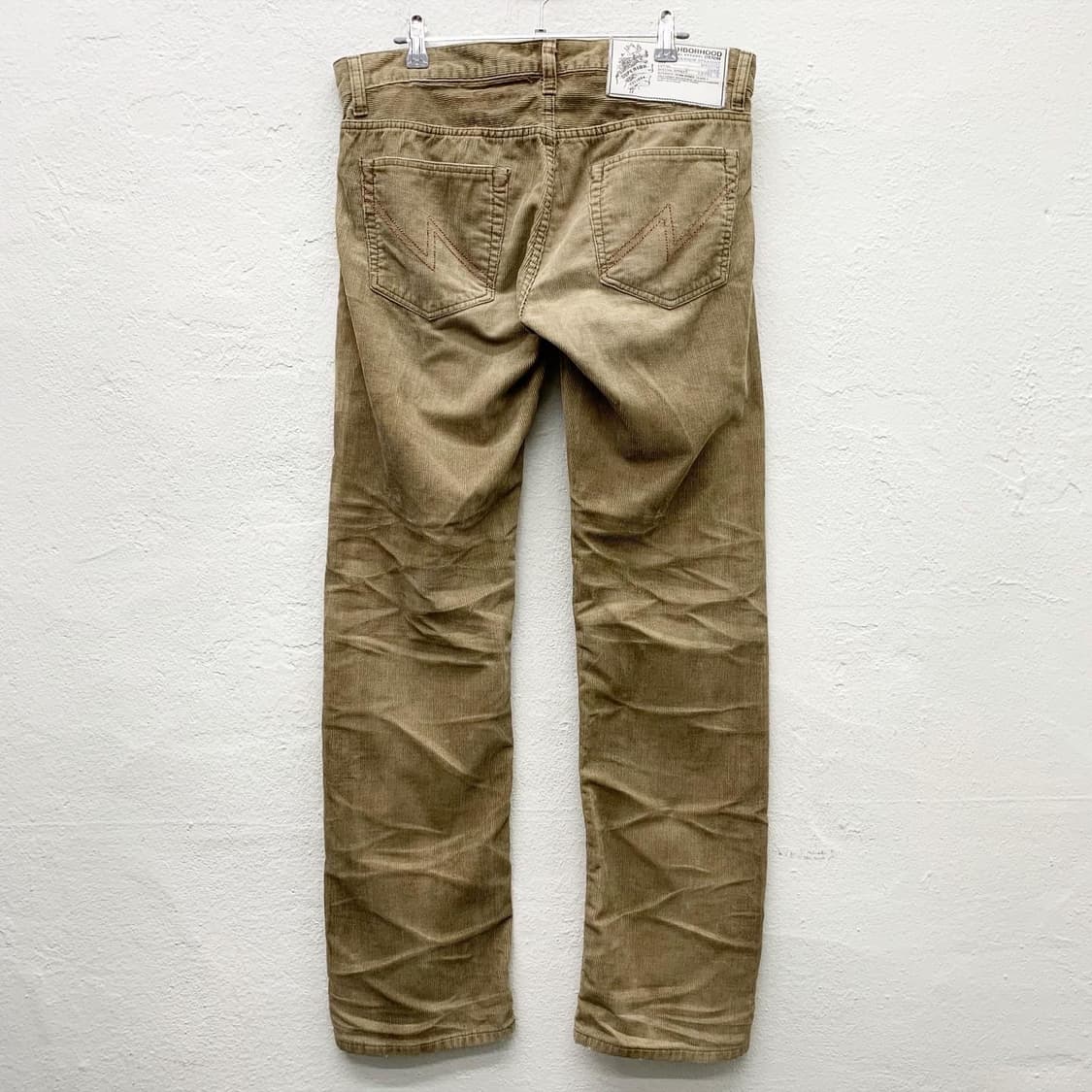 네이버후드 베이지 코듀로이 스트레이트 팬츠 상품이미지3