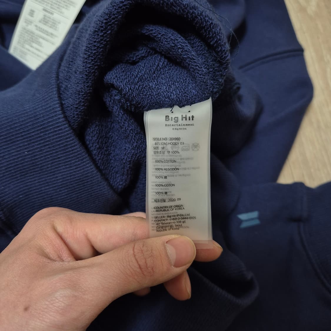 빅히트 BTS 방탄소년단 페이즐리 빅프린팅 후드티 M(95) 상품이미지8