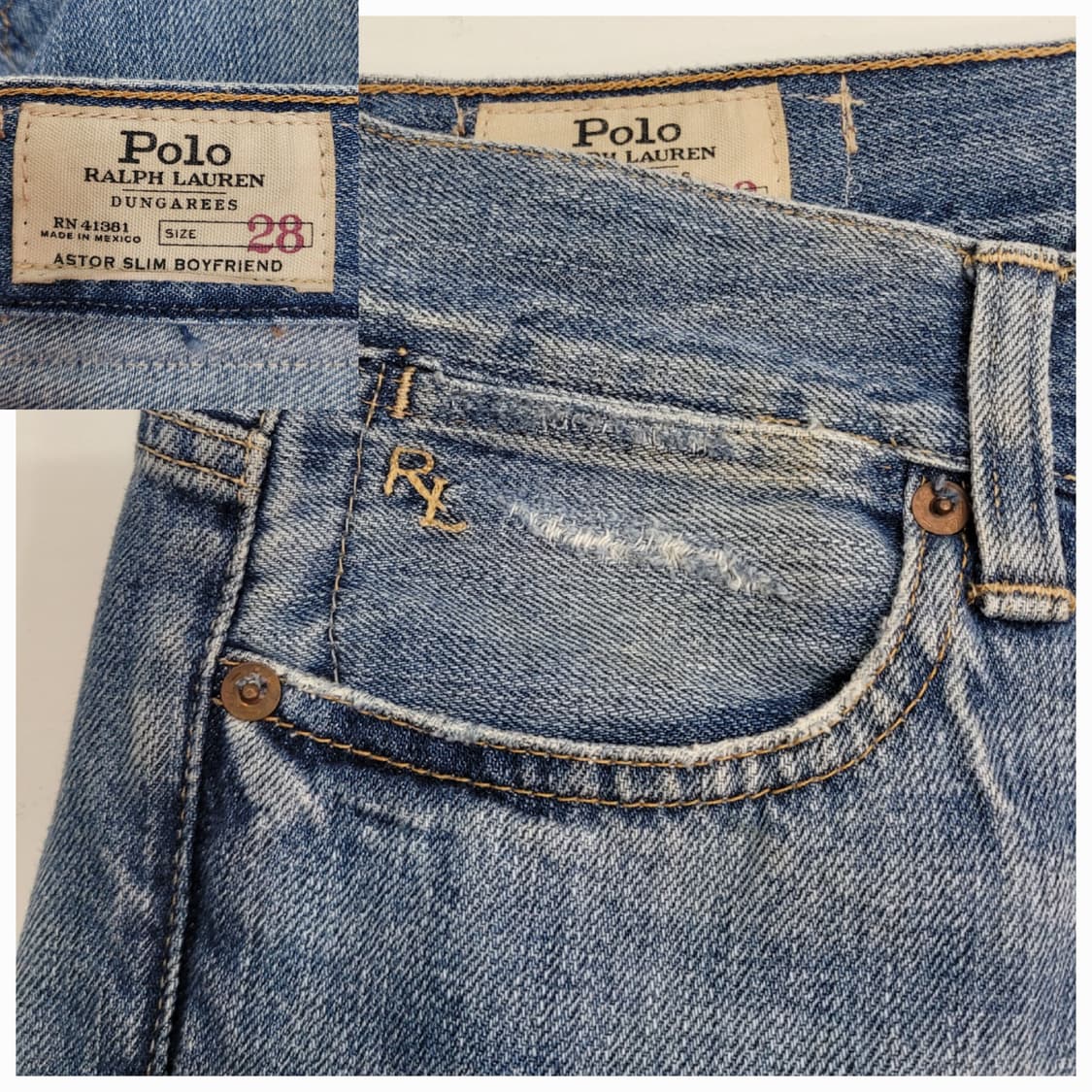 POLO 폴로 랄프로렌 워싱 데미지 데님 청바지 / 공용 28
 상품이미지6