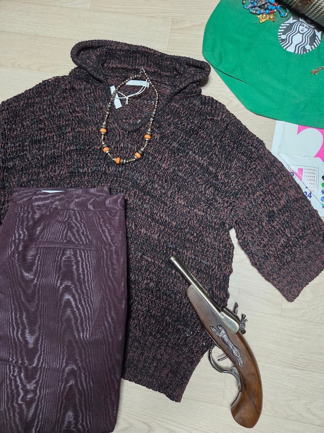 (새상품)자라 반팔 니트 케이블 상품이미지2