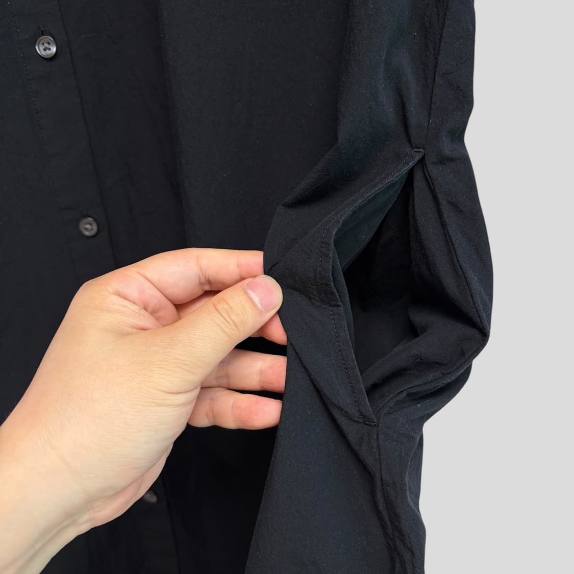 (여성XL)muji 무인양품 브로드 스탠드카라 반소매 원피스 상품이미지4