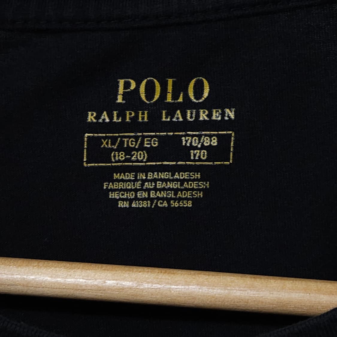 POLO 폴로 블랙 반팔티 95~100 상품이미지3