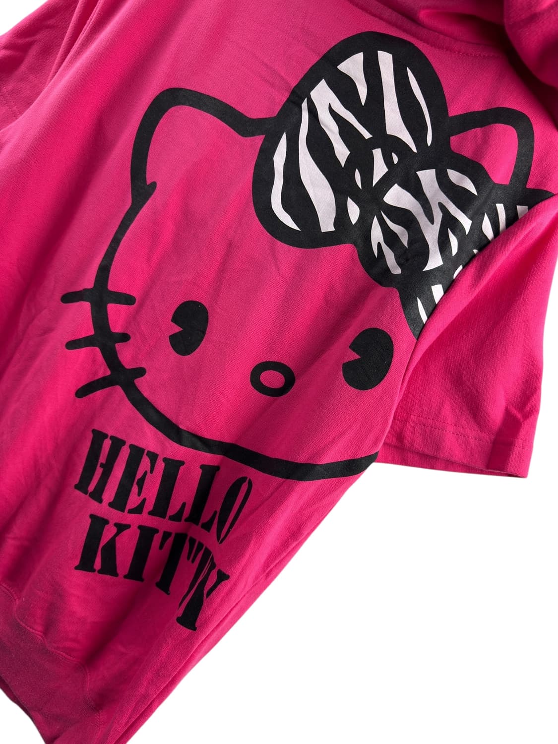헬로키티 핫핑크 갸루 반팔 후드집업1472 상품이미지5