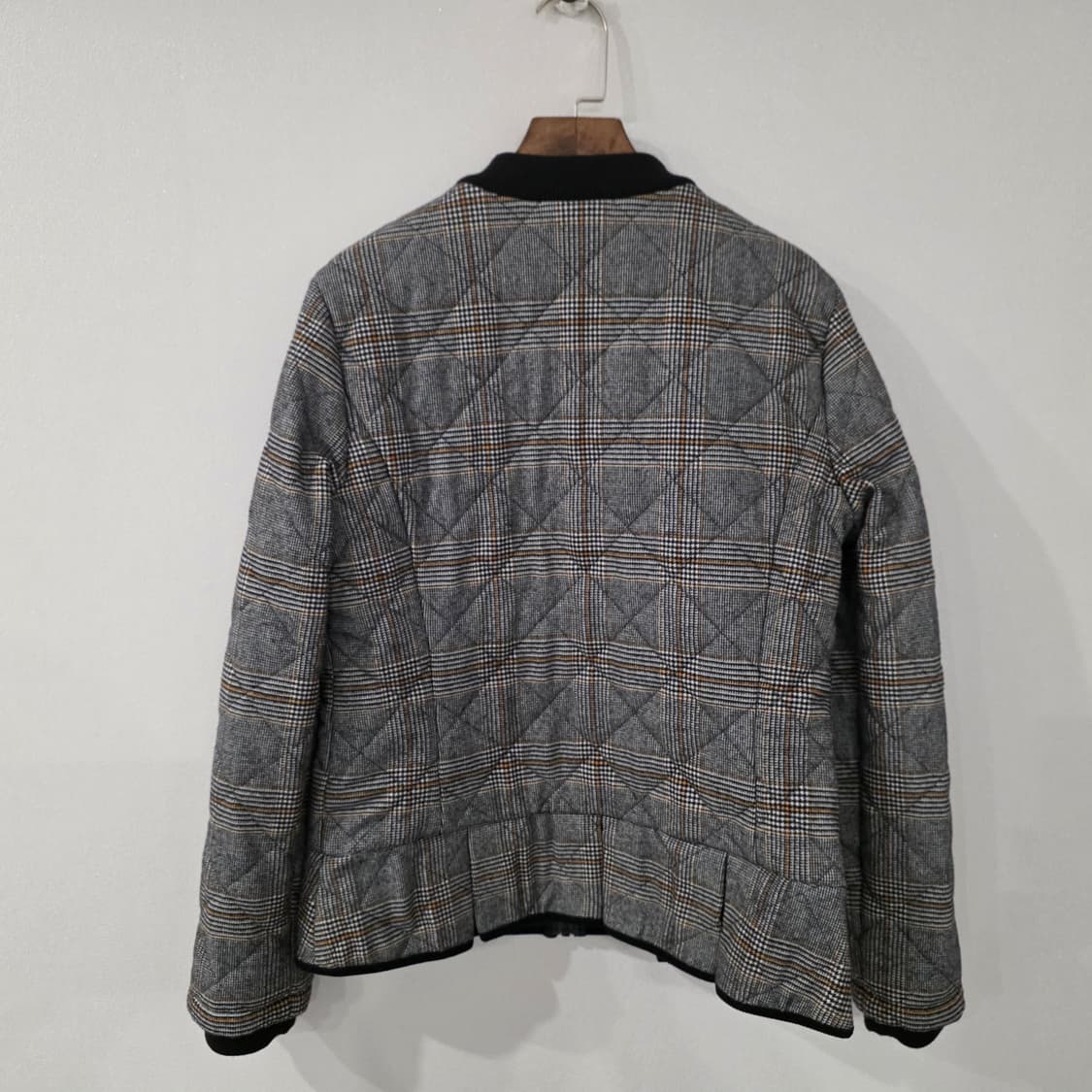 와이드앵글 여성 퀼팅 체크 자켓 55~55반 상품이미지7