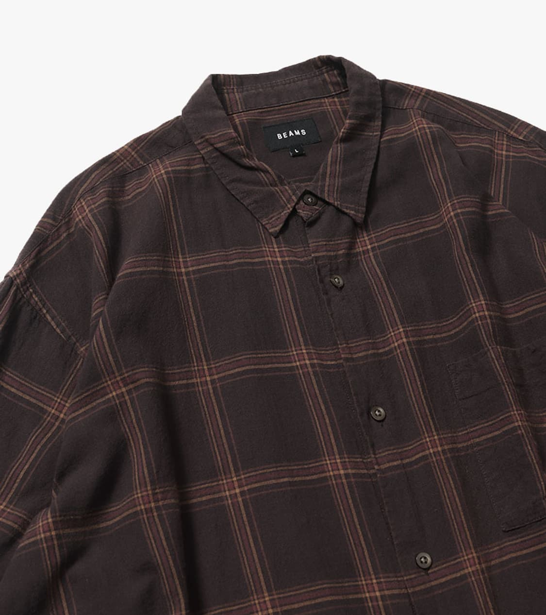 BEAMS - SMOKE CHECK EASY SHIRT 상품이미지2