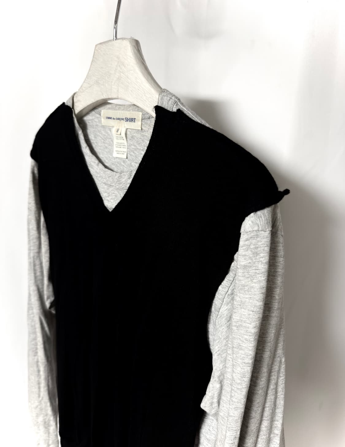 Comme des Garçons  2레이어 울혼방 넥 슬리브 상품이미지2