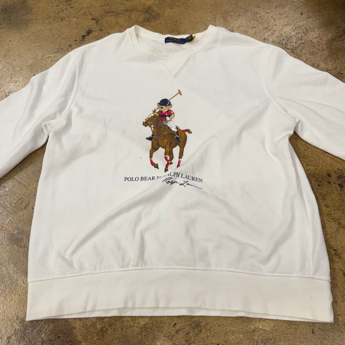 폴로 랄프로렌 테디베어 화이트 맨투맨 상품이미지3