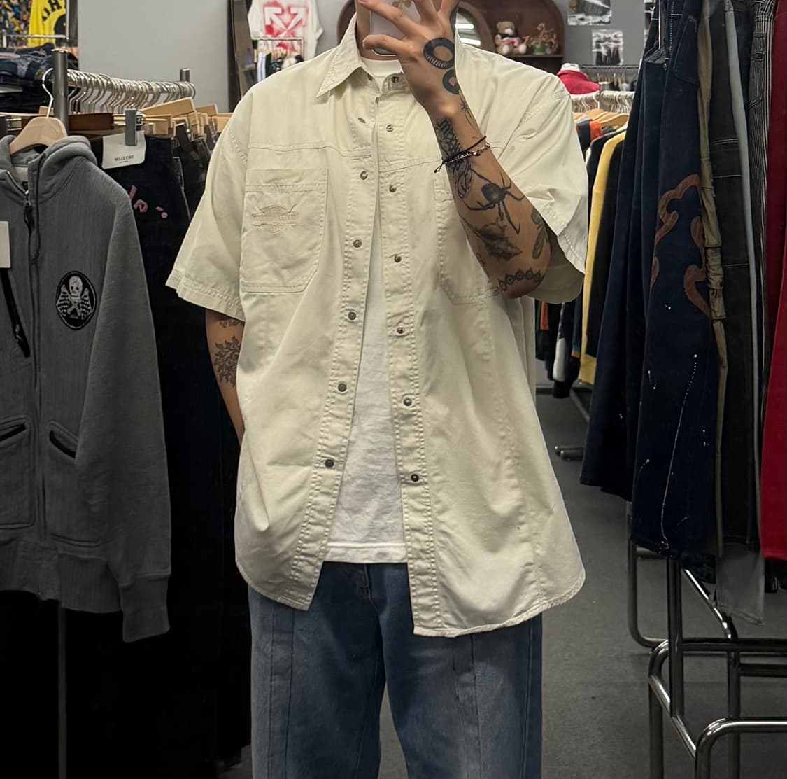 XL) 할리데이비슨 빈티지 베이직 반팔셔츠 상품이미지2