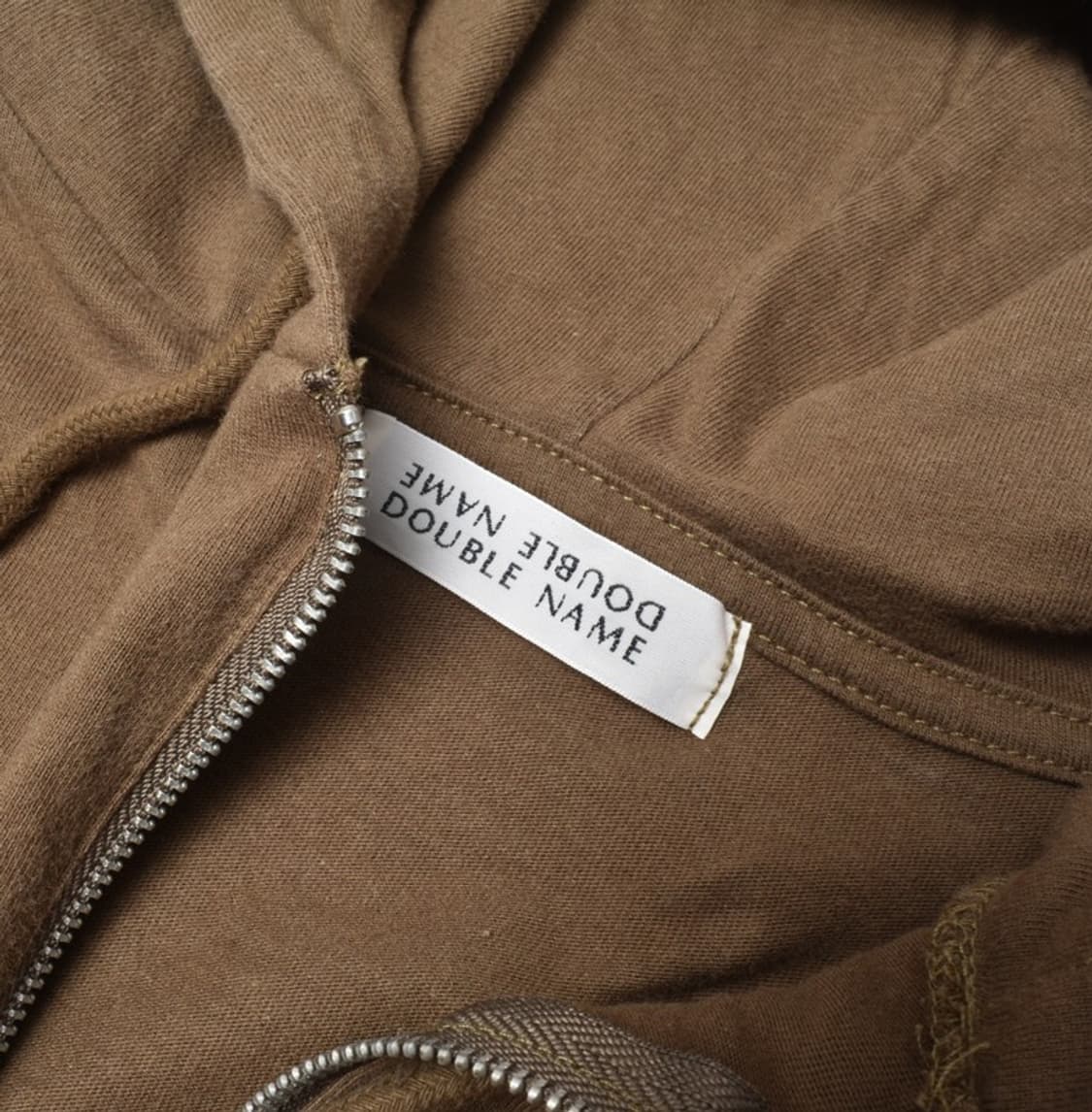 더블네임 배색 반집업 체크 후디 후드 티셔츠 F M25052812 상품이미지4