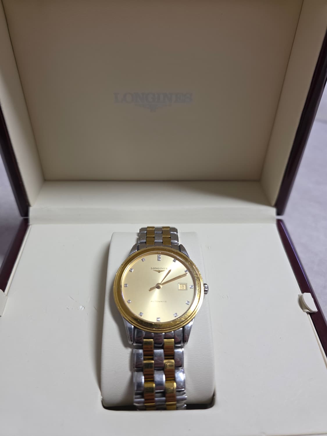 론진 금장 콤비 다이아 오토매틱 시계 상품이미지3