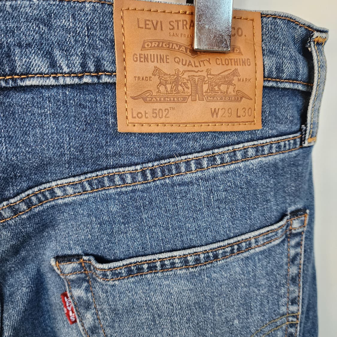 리바이스 502 블루 데님 청바지 상품이미지4