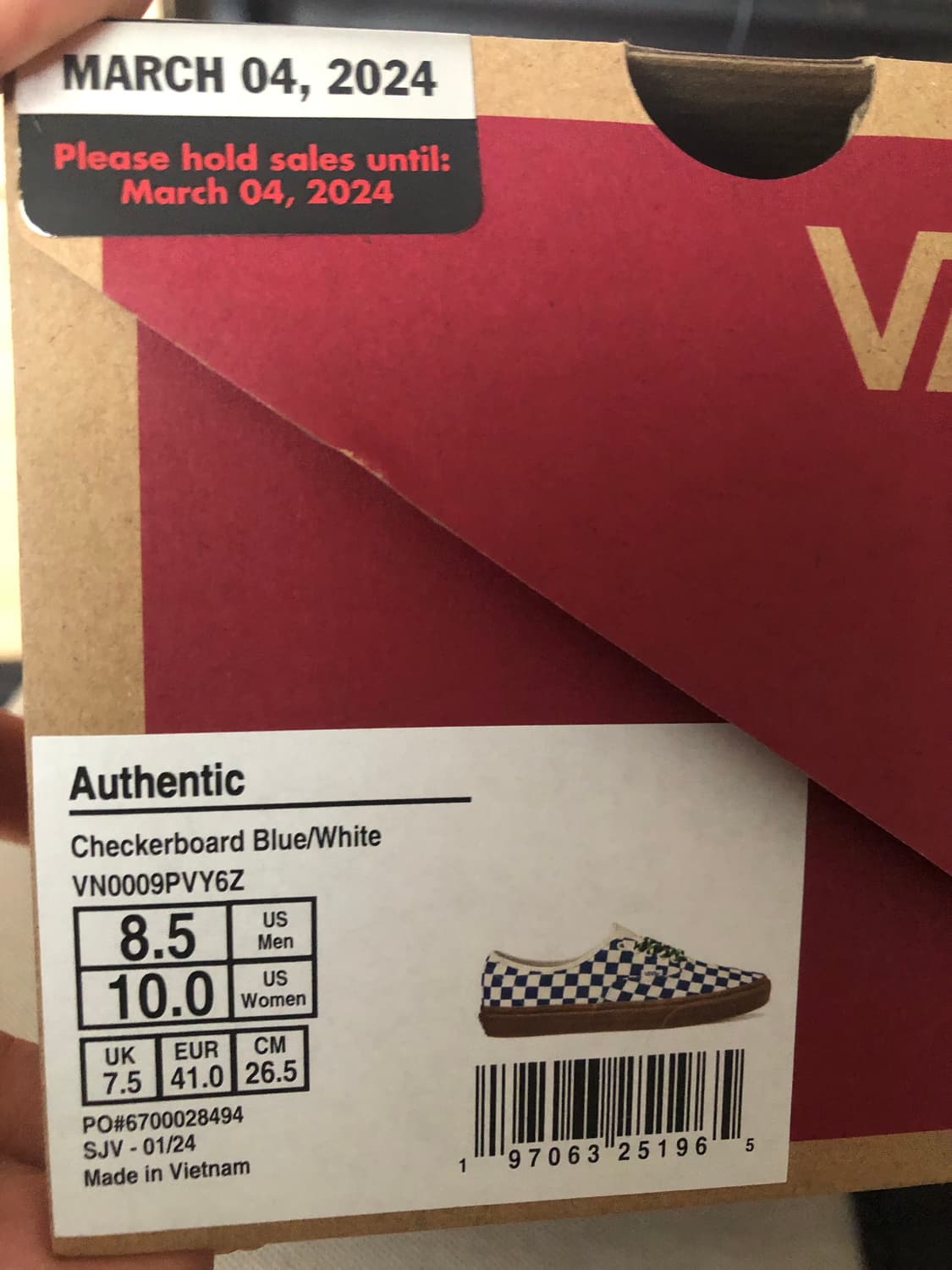 반스 체커보드265 새상품 상품이미지3