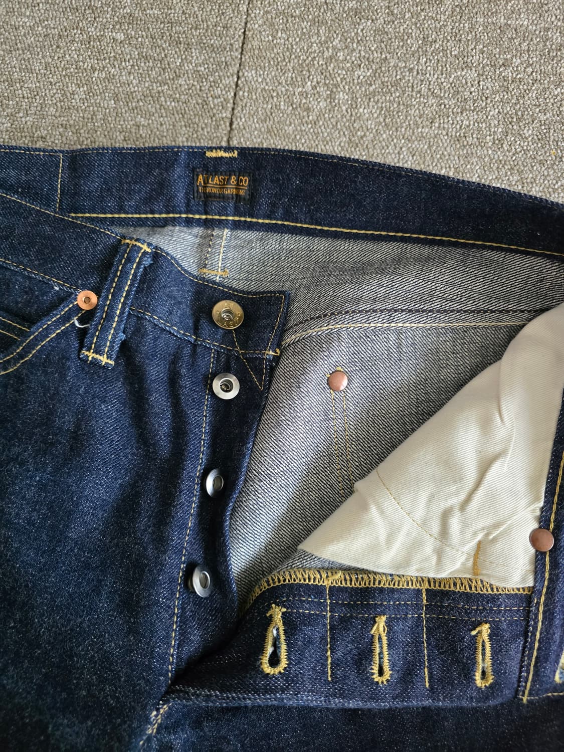 타임원클로딩 엣라코 168 데님팬츠 30 트라우저 부처프로덕츠 엣라스트 상품이미지3