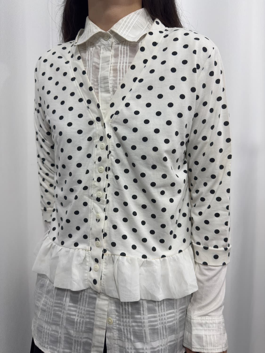 dot frill cardigan 상품이미지3