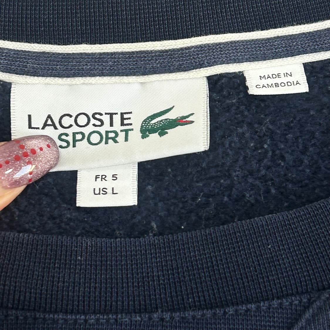Lacoste 라코스테 스몰로고 네이비 맨투맨 상품이미지5