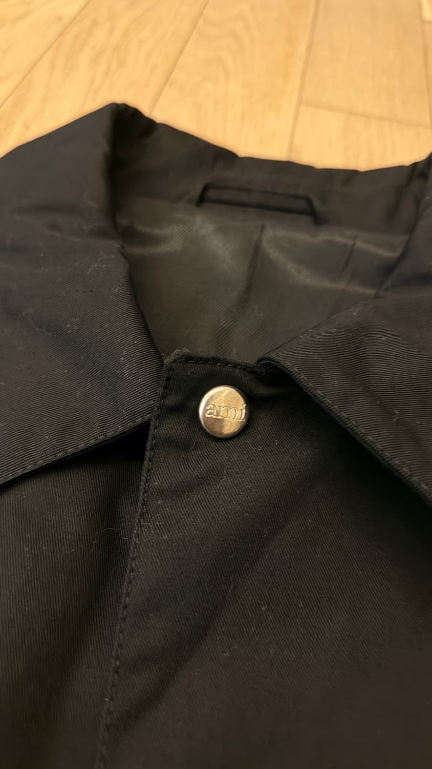 [새상품] AMI 아미 자수 하트로고 스냅버튼 자켓 블랙 - 정가 35만 상품이미지2