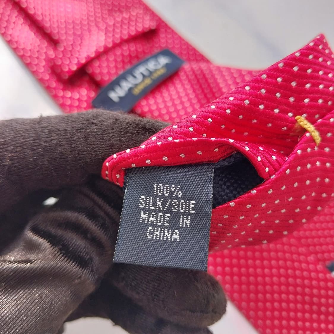 노티카 실크 레드 도트 패턴 넥타이 8.3cm A+등급 K2379
 상품이미지10