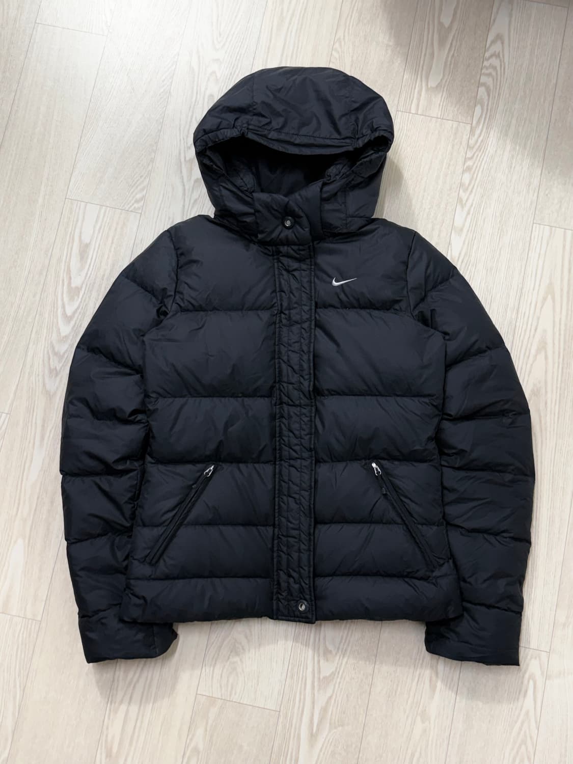 여성 S / 나이키 블랙 스우시 패딩 점퍼 상품이미지1