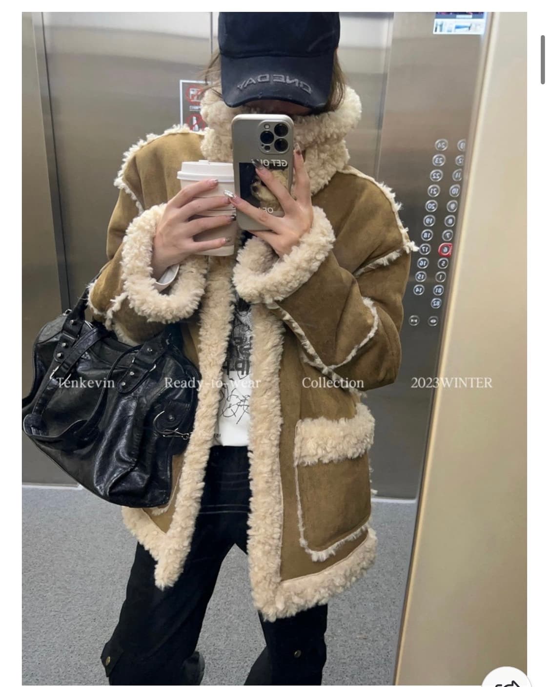 퍼 리버시블 무스탕 코트 자켓 상품이미지3