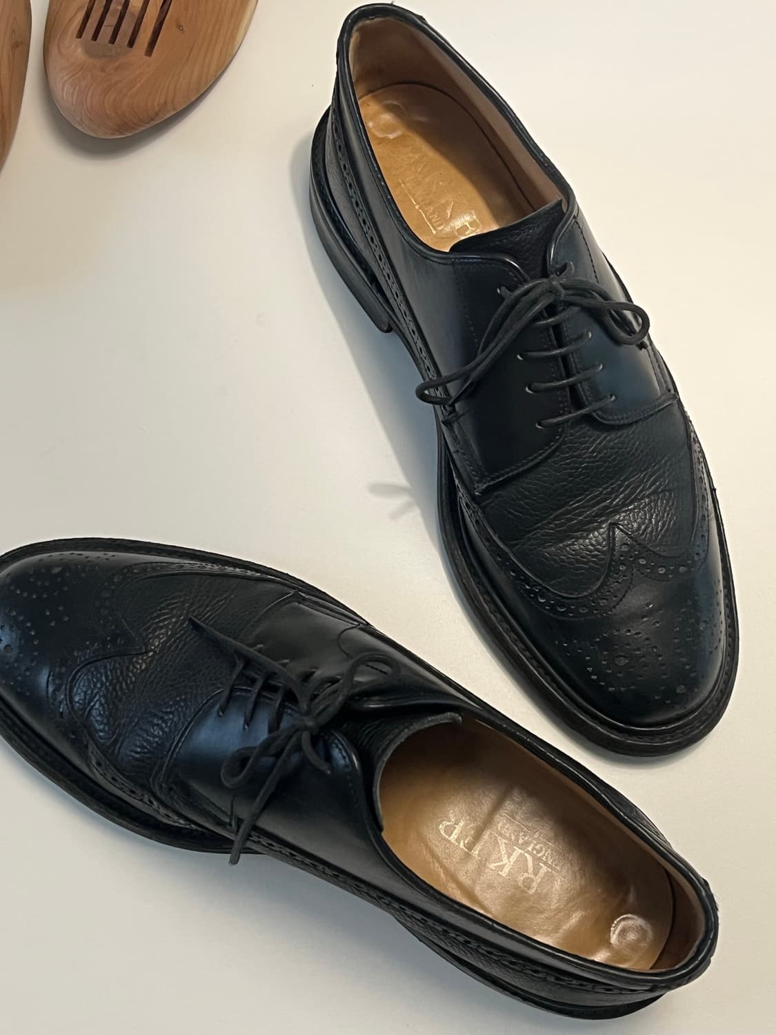 Barker England 남성 윙팁 구두 블랙 265 상품이미지4