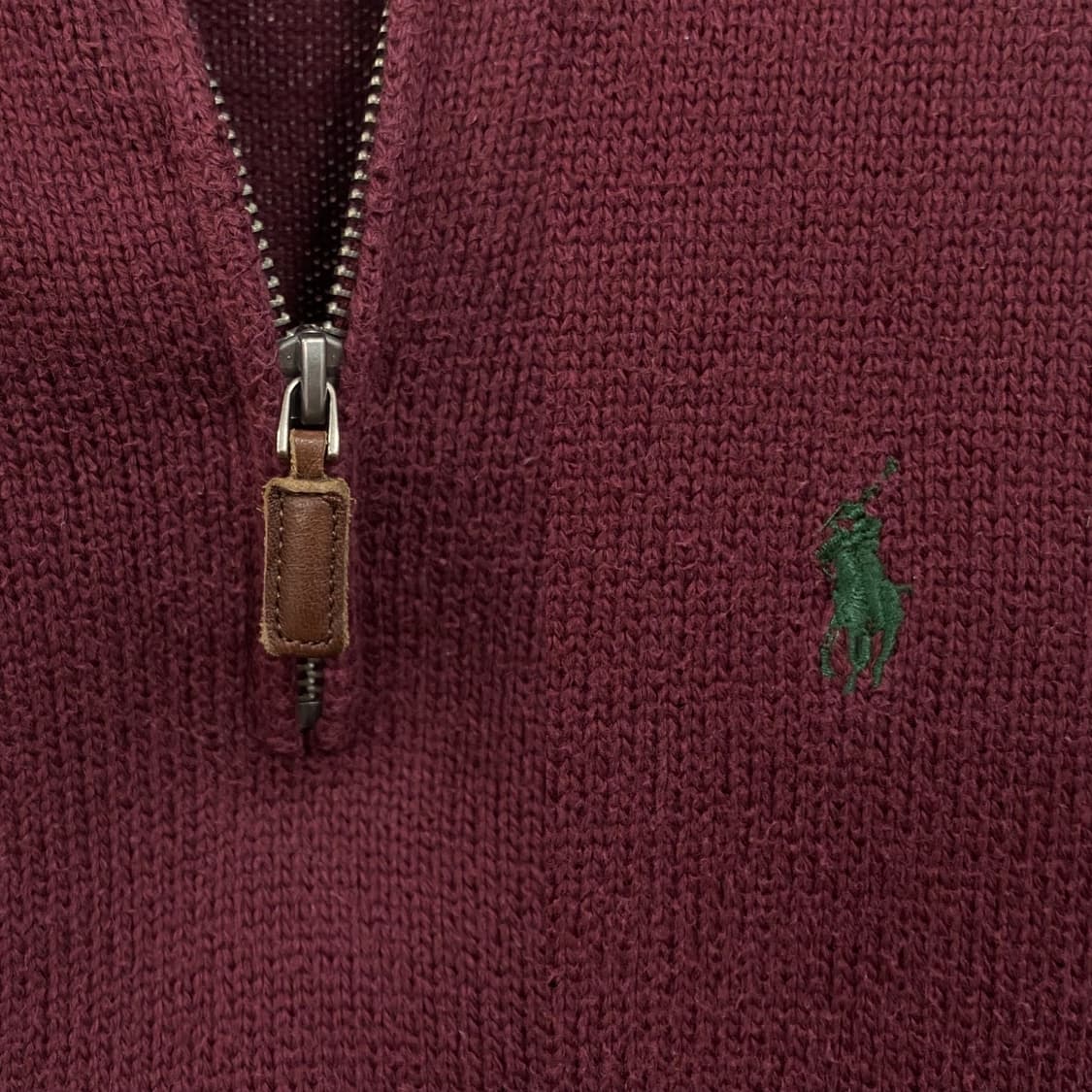 폴로 랄프로렌 신형 반집업 니트 버건디 상품이미지4