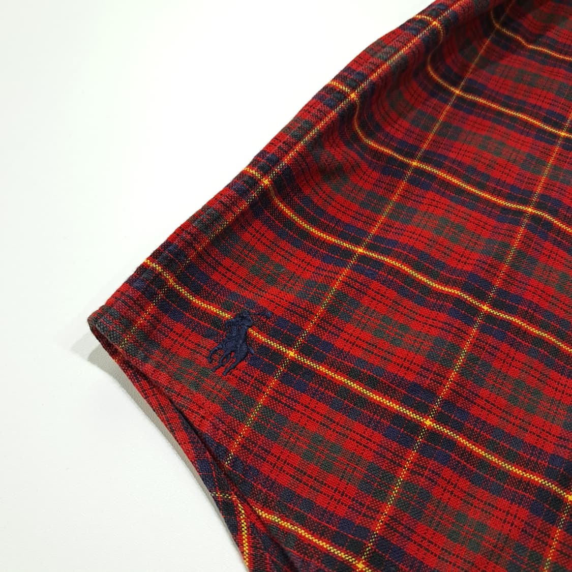 CL701 L 폴로 90s 빅옥스포드 레드 타탄체크 빅셔츠 남방 상품이미지6