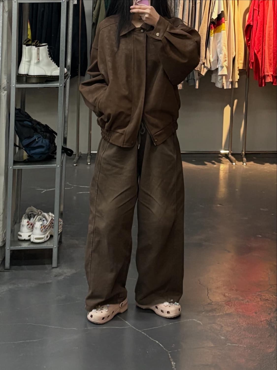 빈티지 브라운 스웨이드 가죽자켓 A2996 상품이미지1