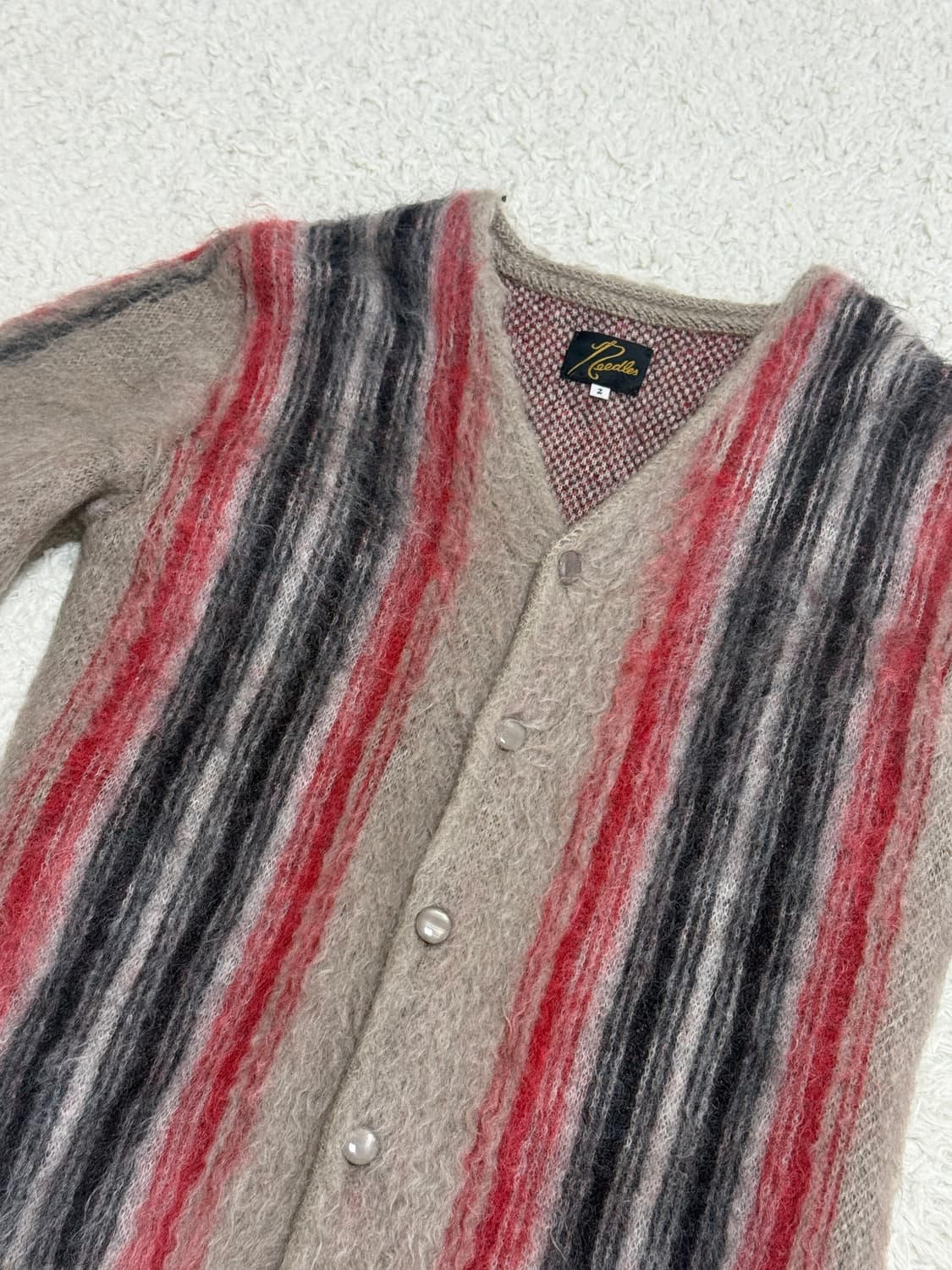 니들스 모헤어 치마요 패턴 가디건 상품이미지1