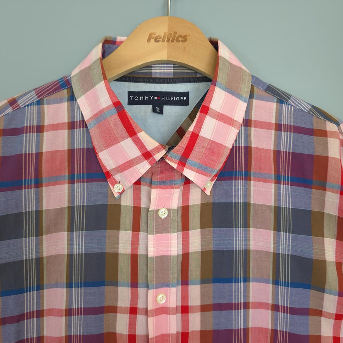  남성용 타미힐피거 Tommy Hilfiger 체크 긴팔셔츠 XL 상품이미지2