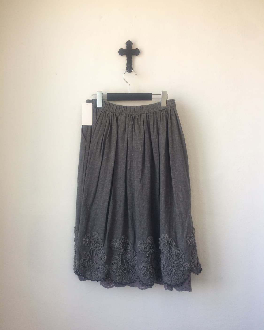 Pattern embroidery point skirt 상품이미지4