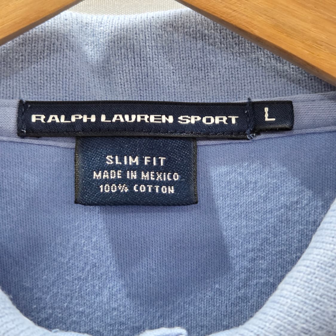 폴로랄프로렌 스포츠 우먼 코튼 카라 반팔티 스카이블루 L  상품이미지3