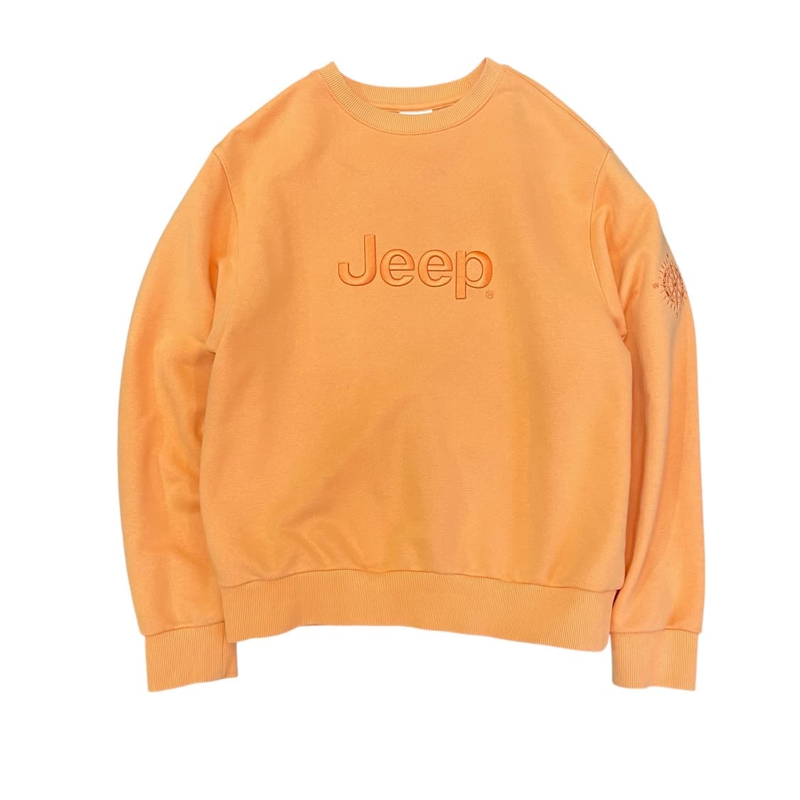 Jeep 지프 형광오렌지 로고자구 맨투맨 스웻셔츠 S 상품이미지1