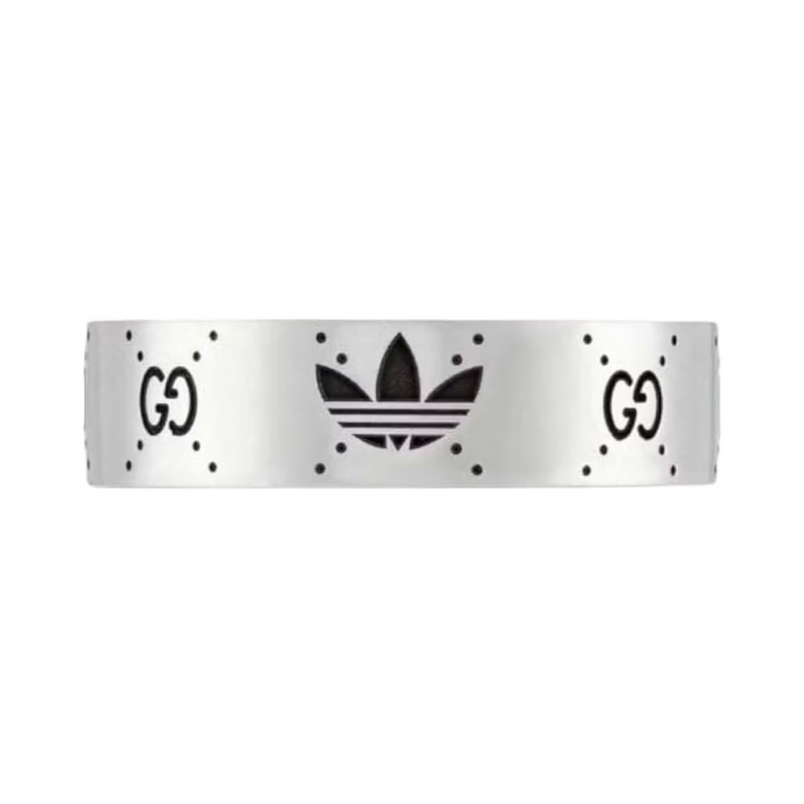 새상품 구찌 x 아디다스 반지 인터로킹 G 링 실버 상품이미지2