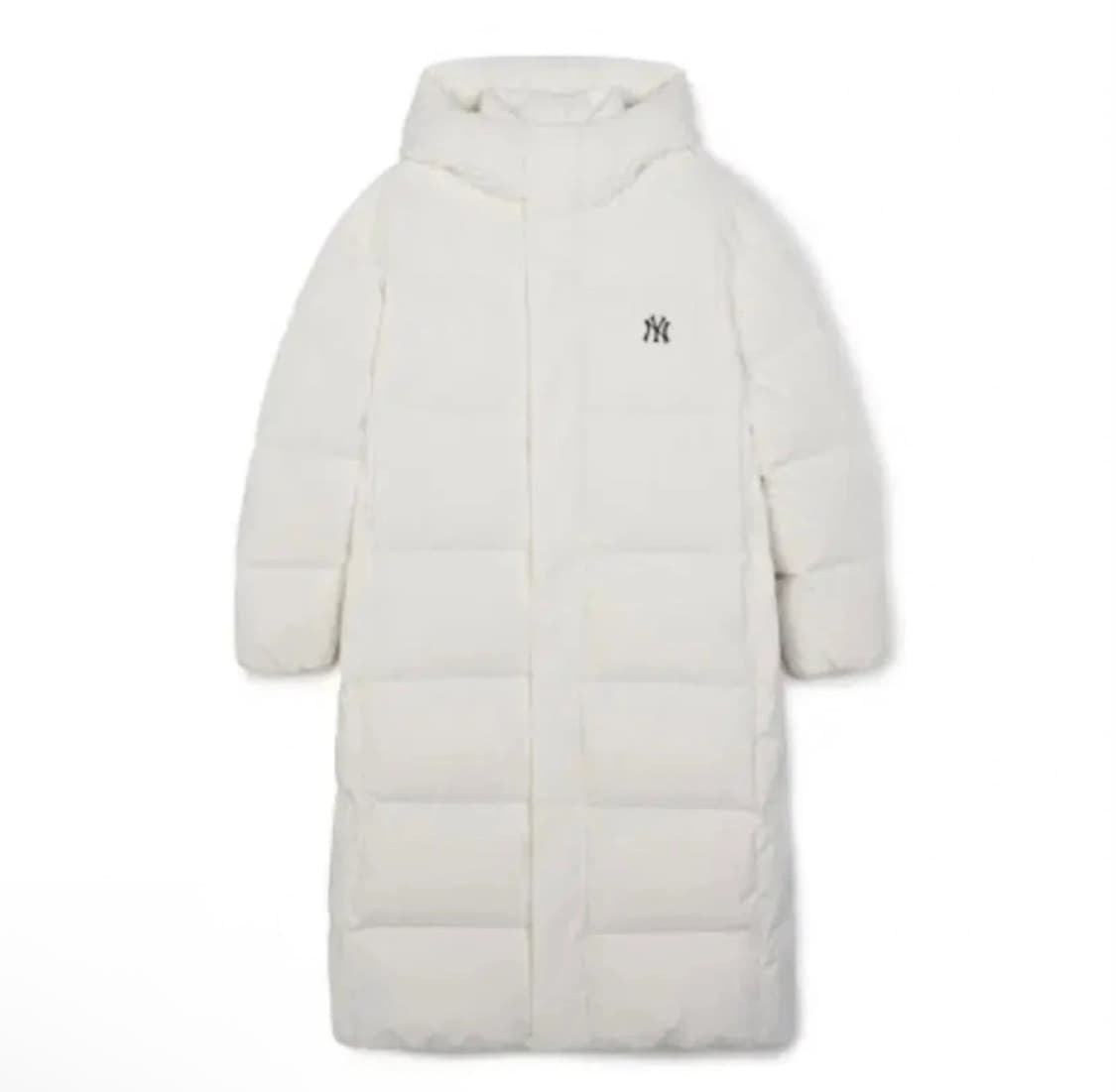 MLB 베이직 메가로고 후드 롱패딩 패딩 화이트 XL 상품이미지2