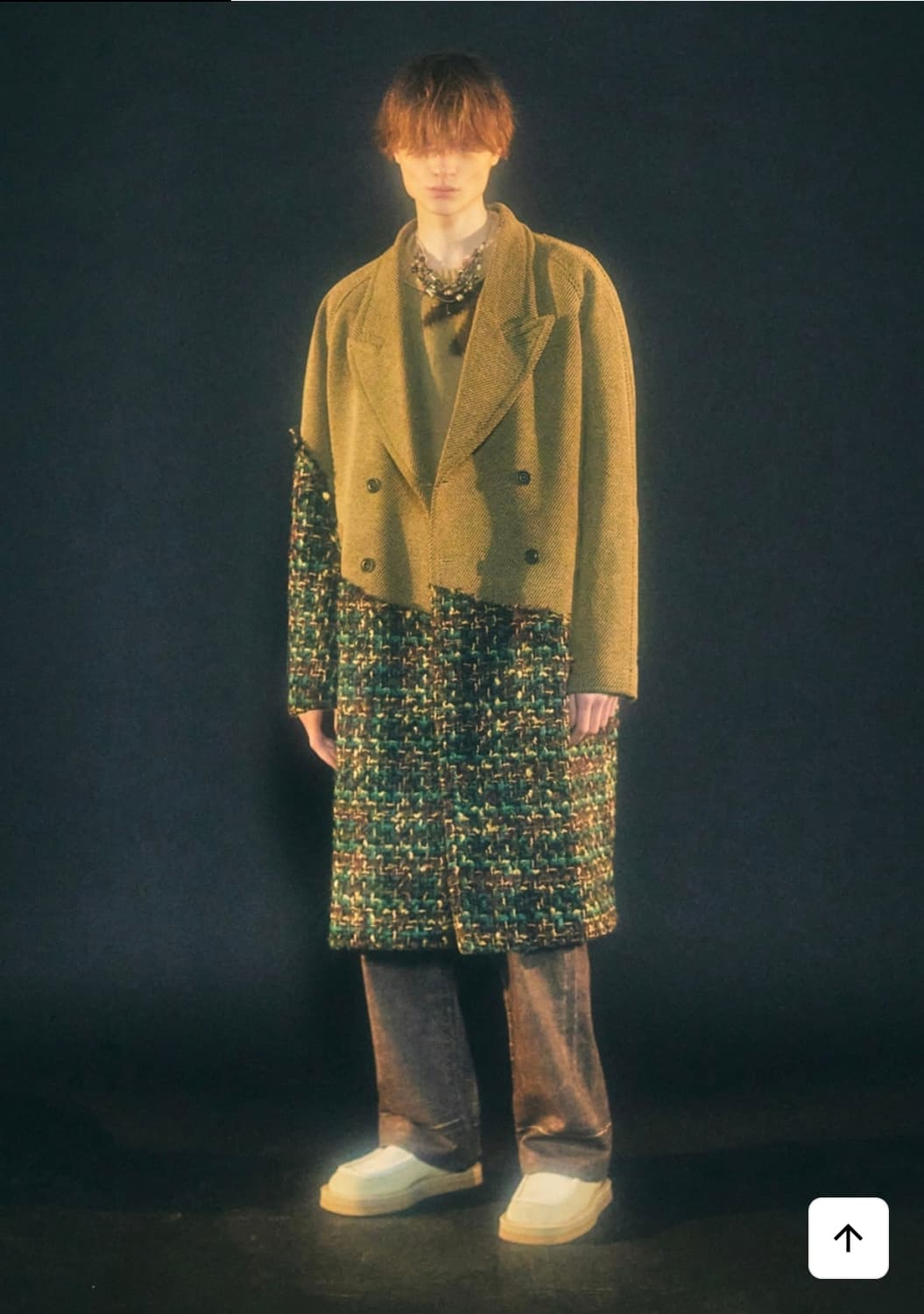 앤더슨벨 세인드 울 패널 브레스티드 코트 M 상품이미지2