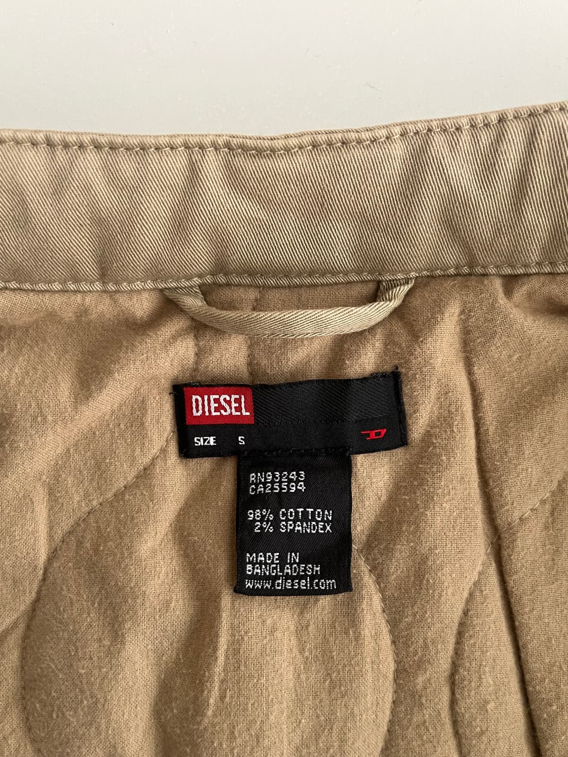 S) 디젤 빈티지 여성 누빔 안감 자켓 베이지 상품이미지6