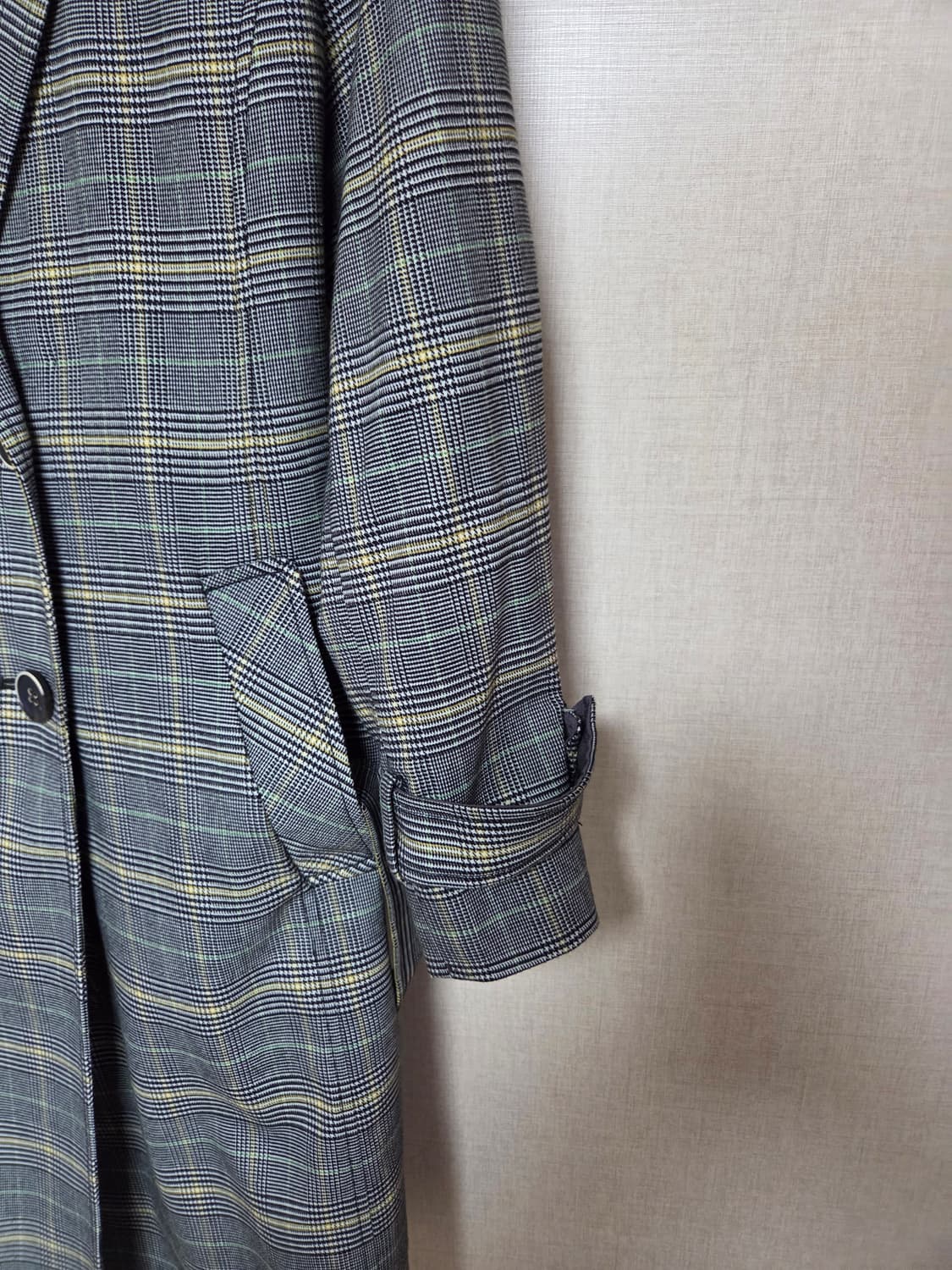 올리비아로렌 체크 더블 춘추동 코트 95 상품이미지3