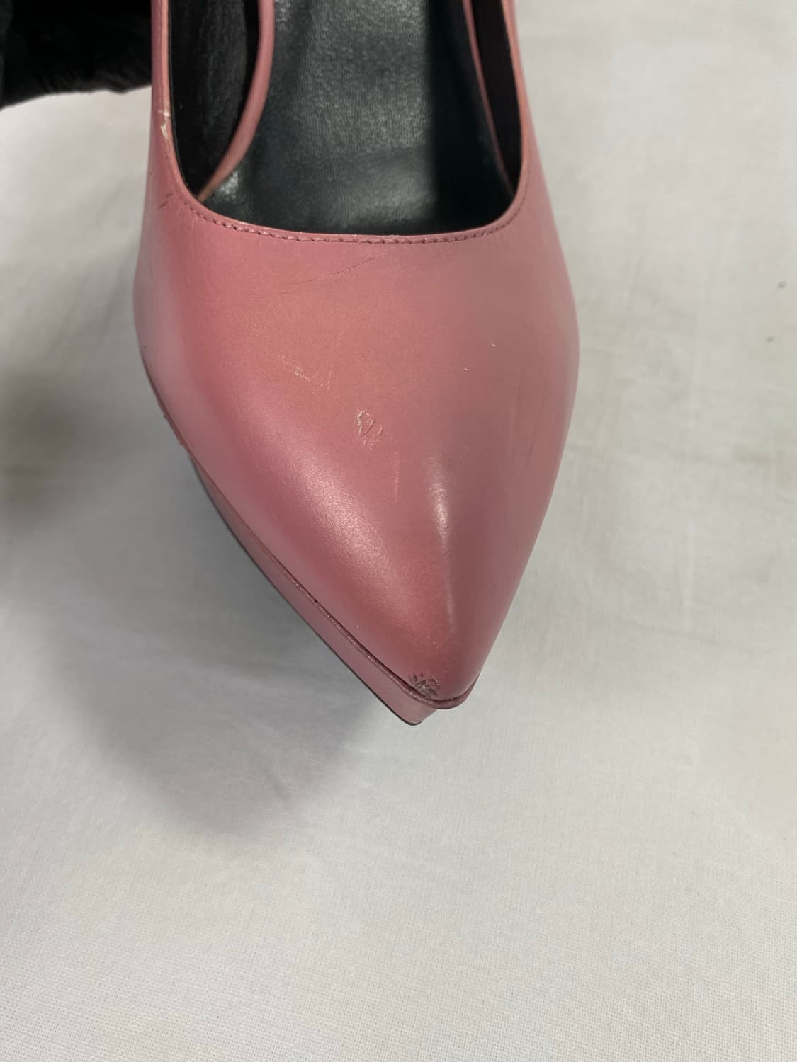생로랑 핑크 레더 펌프스 힐 37 1/2  상품이미지10