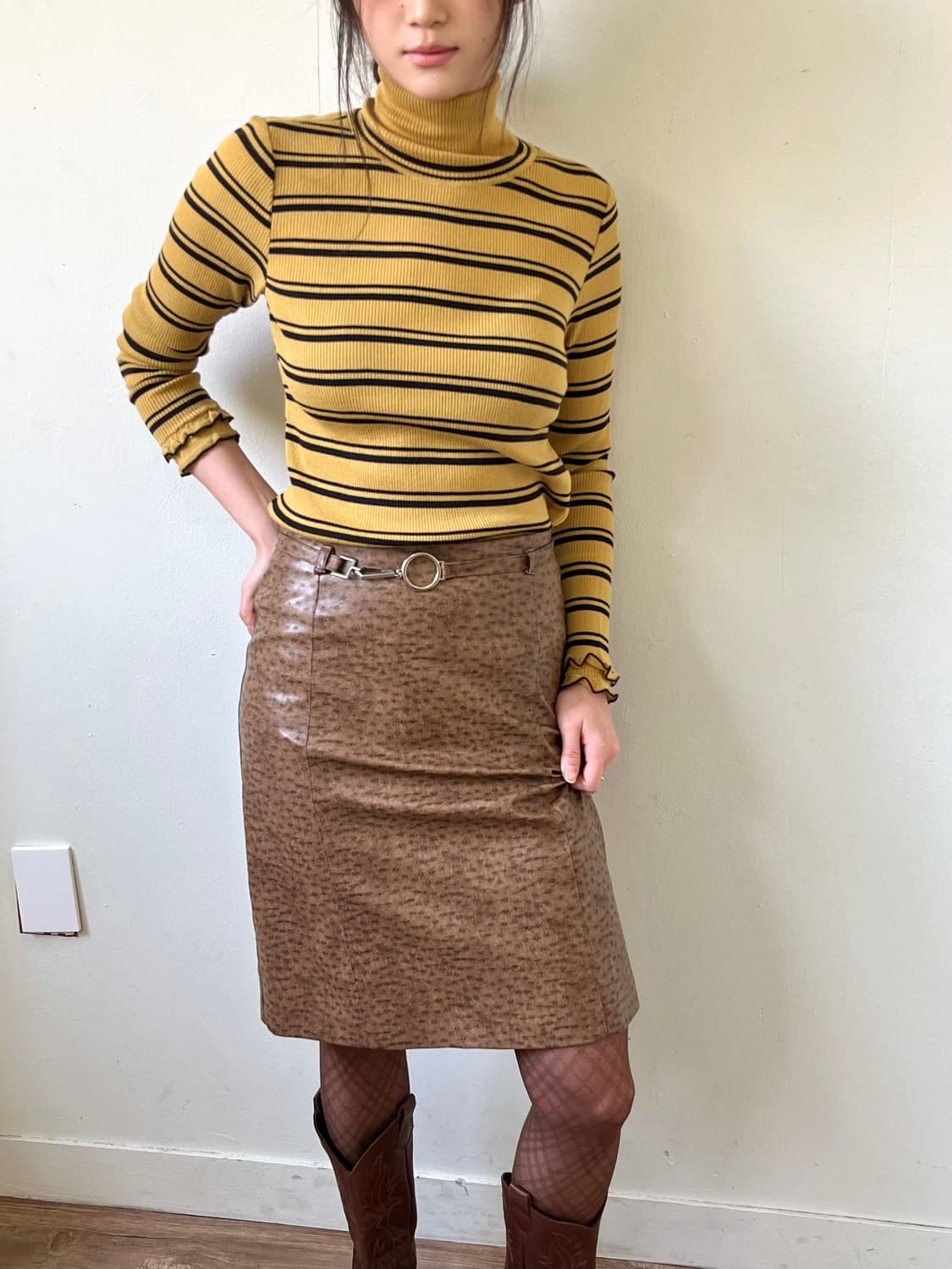 Diab’less 레더 스커트 상품이미지4