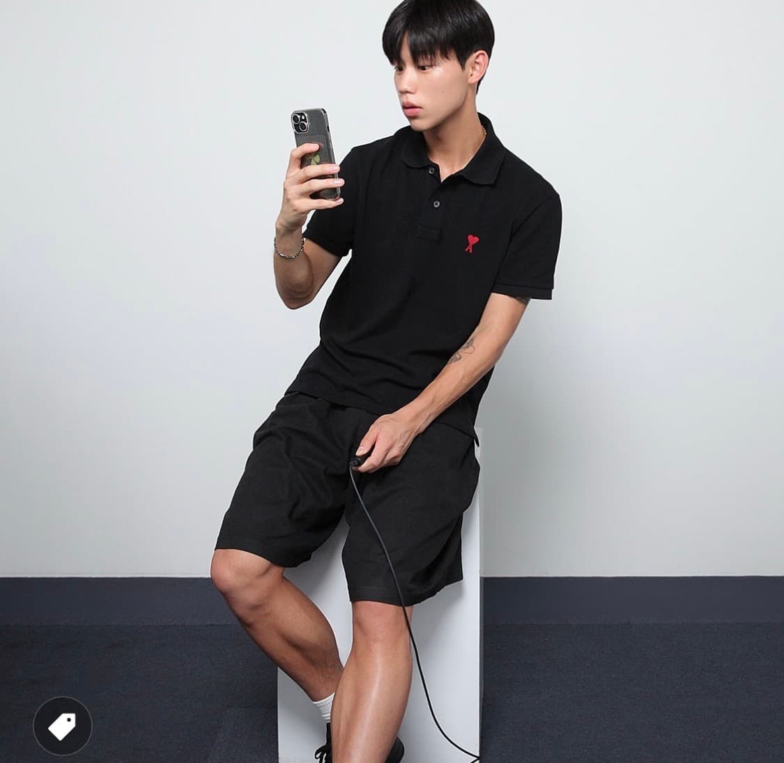[XL]24ss 아미 로고 카라반팔티 상품이미지6