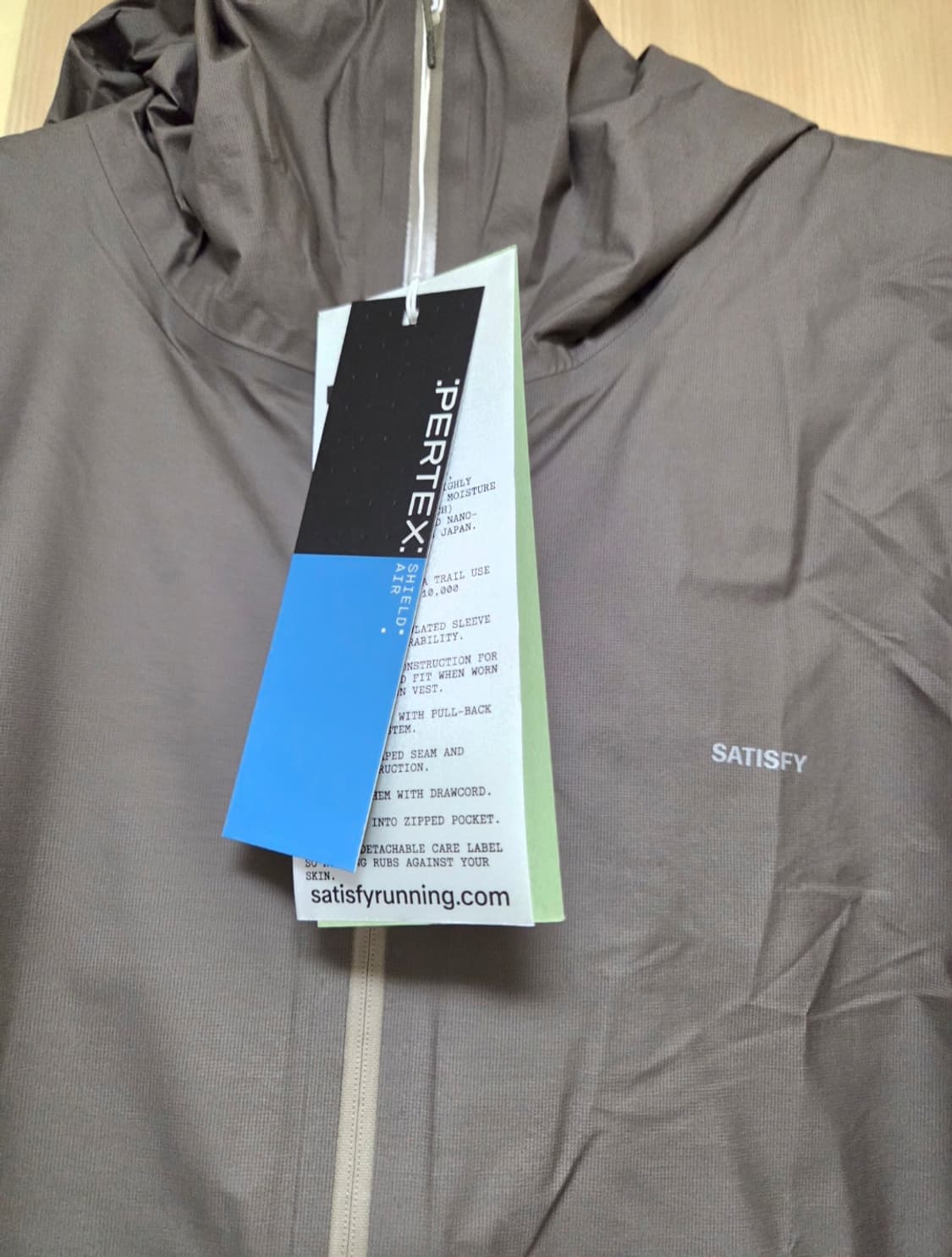 Satisfy 새티스파이 퍼텍스 3L 플라이 레인 자켓 팔콘 라지사이즈 상품이미지3